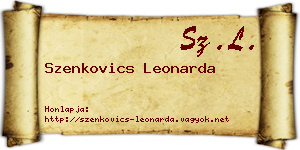 Szenkovics Leonarda névjegykártya